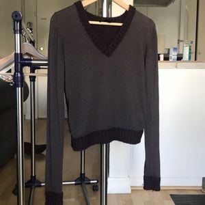 Diesel black gold plum knit sweater Sz XS